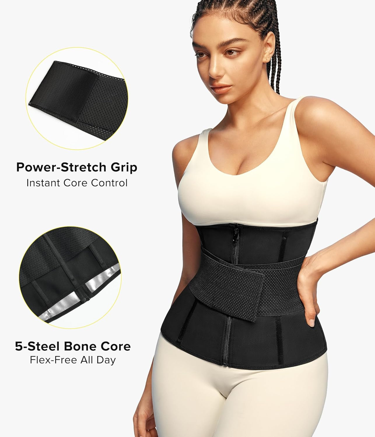 Sweat Waist Trainer for Women - Sauna Waist Trimmer for Working Out