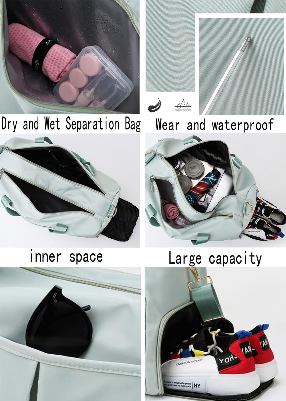 Sports Gym Duffel Bag with Shoe Compartment & Wet Bag - Perfect for Every Occasion!