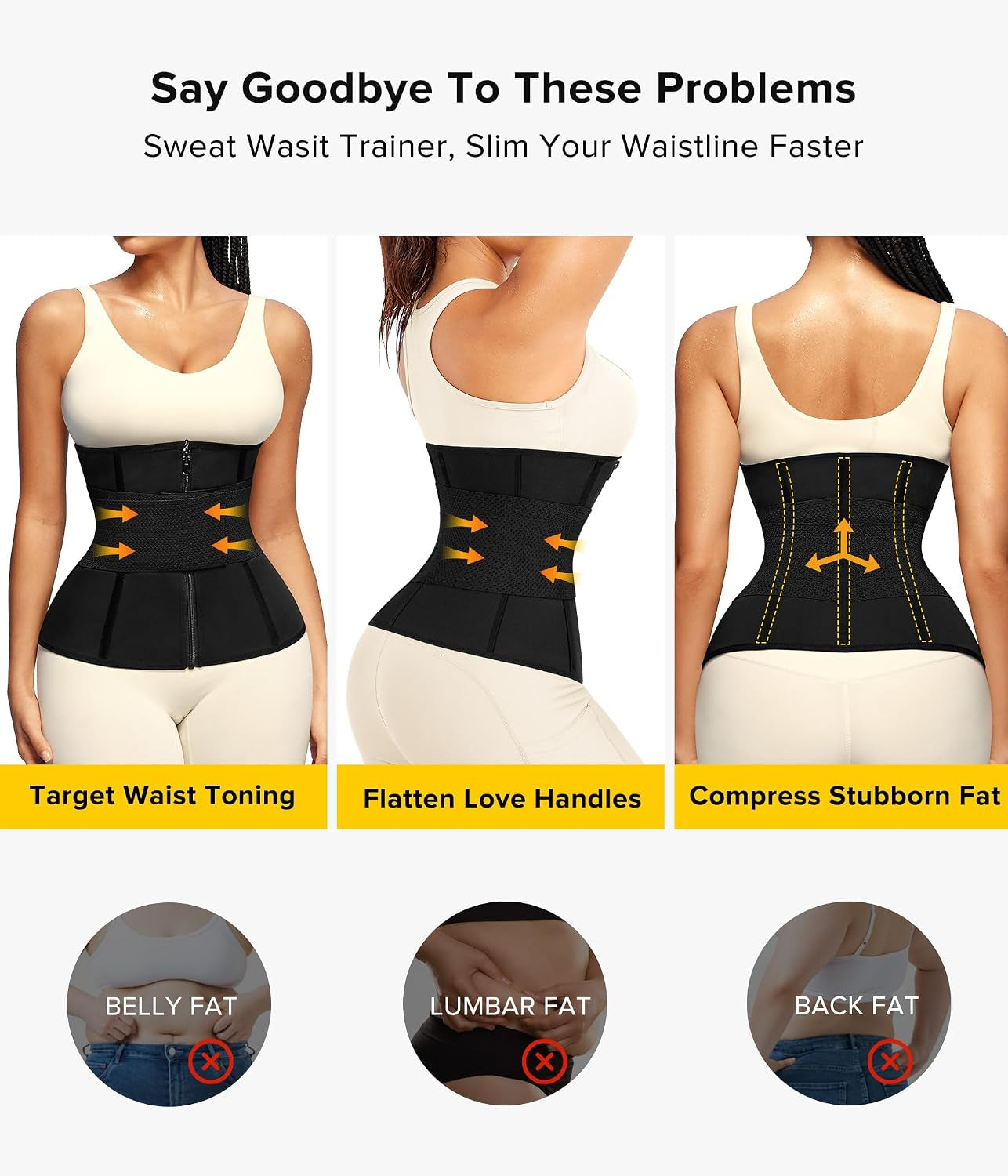 Sweat Waist Trainer for Women - Sauna Waist Trimmer for Working Out