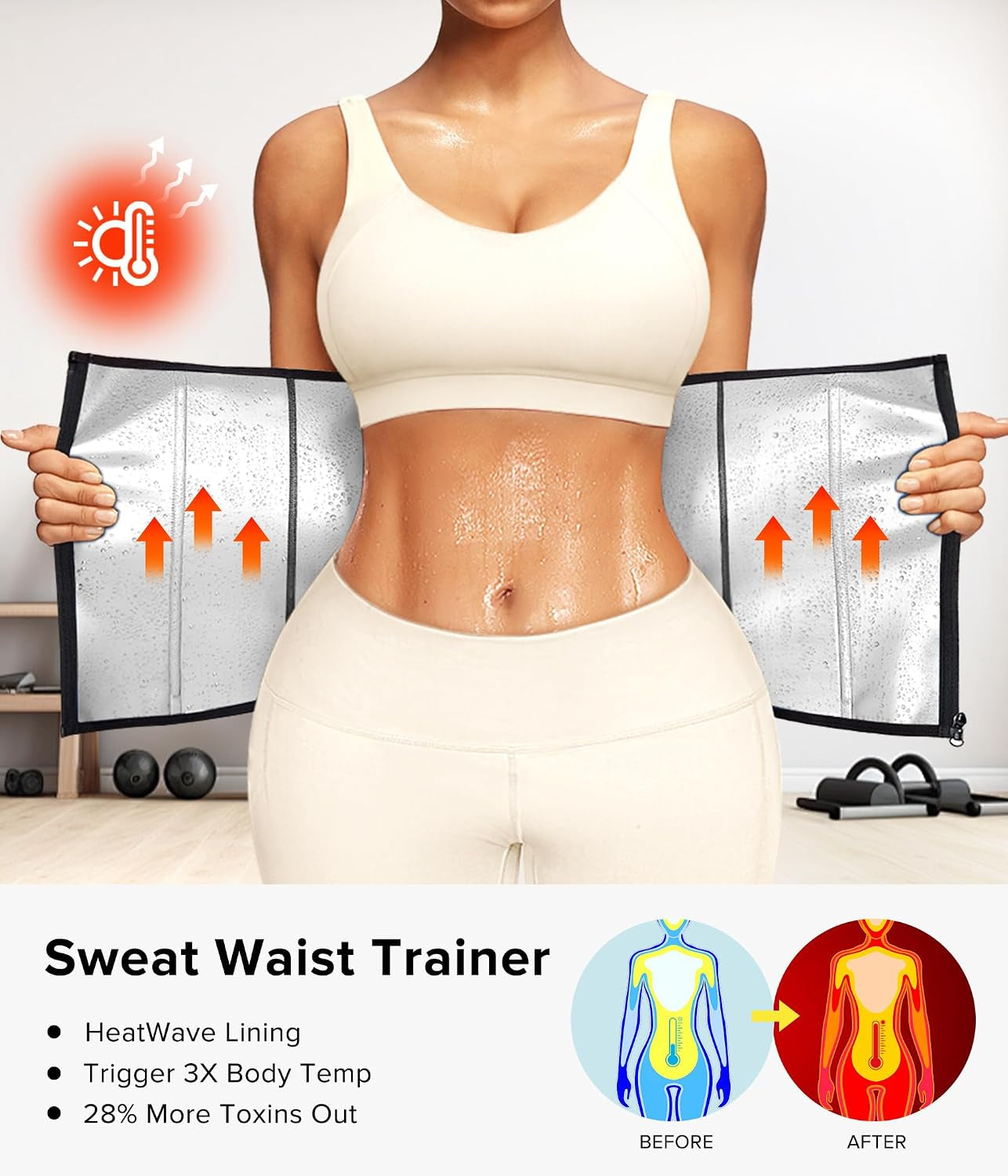 Sweat Waist Trainer for Women - Sauna Waist Trimmer for Working Out